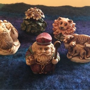 SALE!  Harmony Hill Trinket Boxes INCLUDING SANTA!  Incl five original boxes